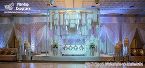 Dreamy Grand Wedding Window Style Stage Set Magnífico evento Boda Recepción Escenario Decoraciones - Product Image 4