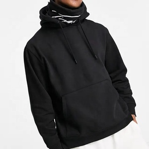 OEM Wholesale 80%Cotton 20%polyester Black Blank Hoodies Sweatshirt Plus Sizes High Quality Custom <b>Pullover</b> Hoodie <b>Men</b> - Product Image 2