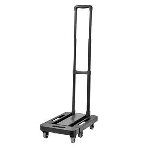 Carrello Pieghevole a 6 Ruote con Capacità di Carico di 227 Kg, Carrello per Bagagli Richiudibile con 2 Corde Elastiche, Base Espandibile per Traslochi in PP - Product Image 4