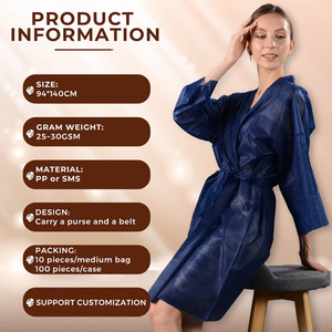Peignoir de Salon de Coiffure en Gros, Robe Kimono, Uniforme Client Spa - Product Image 5