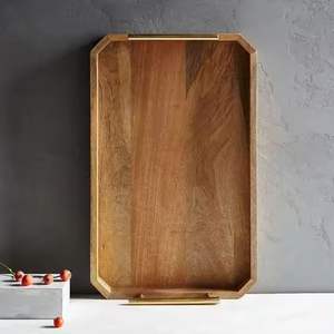 Plateau de service et de rangement en bois de haute qualité pour thé, café, petit-déjeuner, fait main, tendance 2026, plat de service pour table, maisons et cafés - Product Image 5