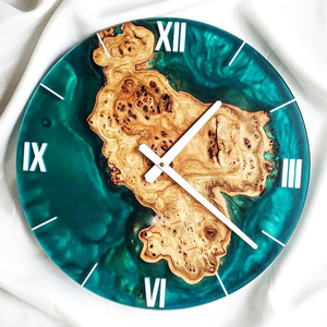 Decorative Silent Needle Hanging Resin Wall <b>Clock</b> for Home Decor Wall Resin Wood <b>Clock</b> Indoor <b>Office</b> Wooden Wall <b>Clock</b> - Product Image 1