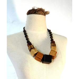 Handmade Vintage Wooden Jewelry Necklace for Women Stylish Bamboo and Wood <b>Crafts</b> RR ENTERPRISES From India - Product Image 4
