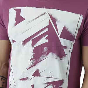 เสื้อยืดคอกลมผู้ชายผ้าฝ้าย 100% พิมพ์ลาย DTG ราคาถูก รับทำโลโก้ตามสั่ง สินค้าขายดี ทรงหลวม - Product Image 5
