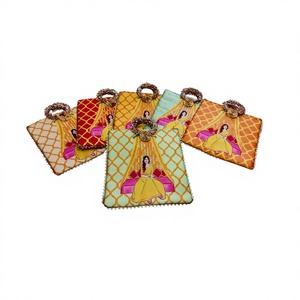 Bolsa de regalo con diseño tradicional para novias, hermosa bolsa con diseño dibujado a mano para bodas, regalos de boda. - Product Image 2