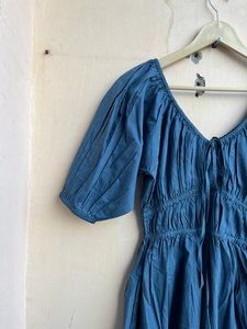 Vestido Midi Casual Verde para Mujer, Escote Corazón, con Estampado Floral, Tela de Algodón, Detalle Bordado y con Borlas - Product Image 5