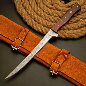 Juego de 3 cuchillos para filetear, hechos a mano, de acero de Damasco, cuchillo de pesca, el mejor regalo para amantes de la pesca, cuchillo personalizado, regalo de aniversario. - Product Image 5