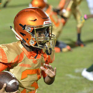 Maillot de football américain personnalisé 100% polyester uniforme respirant impression par transfert de chaleur jeunes enfants adultes taille manches courtes - Product Image 3