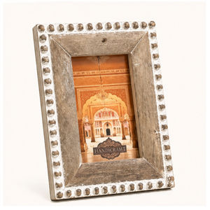 Latest Style Wooden Photo <b>Frame</b> with Beaded Trim Handcrafted Distressed <b>Wood</b> <b>Picture</b> <b>Frame</b> for Tabletop Home Decor - Product Image 4