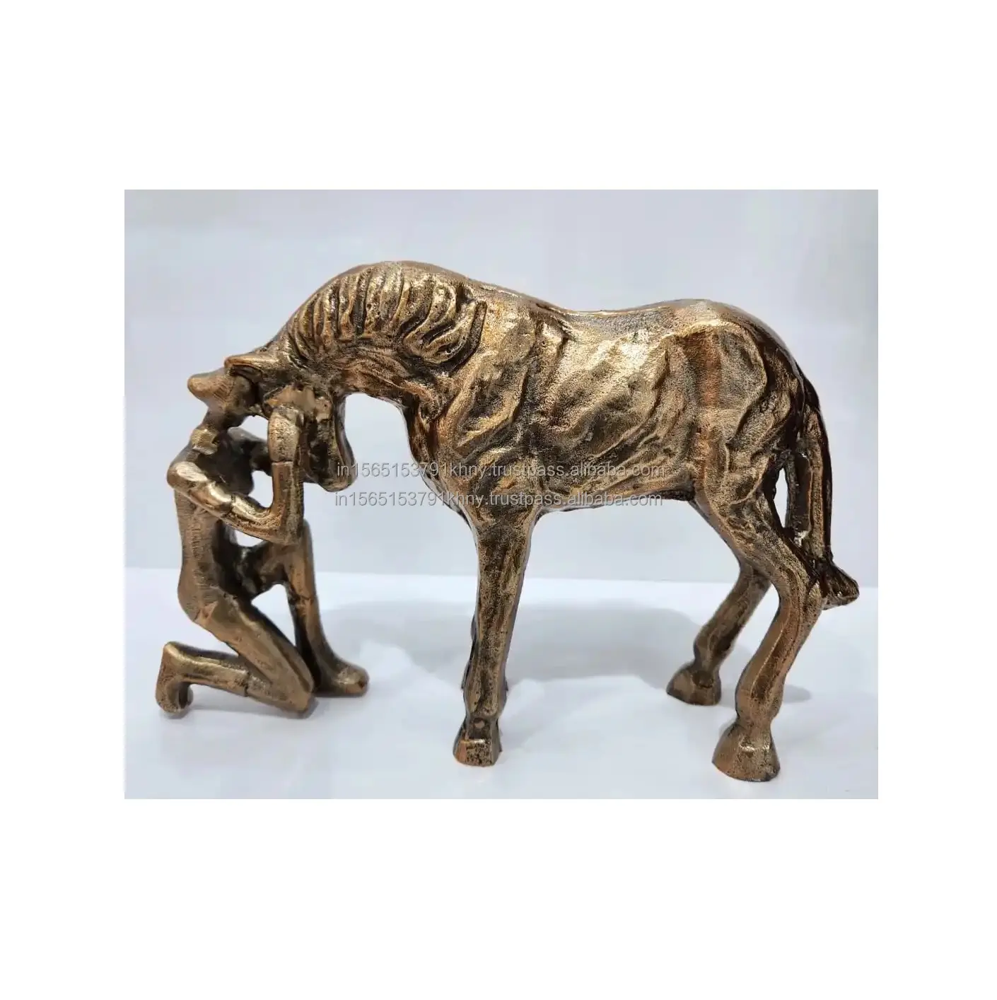 Suministro directo de fábrica Escultura de aluminio fundido de adorno animal de estilo nórdico para decoración del hogar de la India