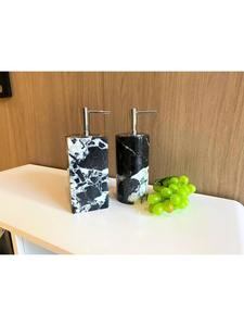 Luxury Black And White Marble Lotion <b>Dispenser</b> <b>Pump</b> <b>Bottle</b> Suitable For Home Bathroom Wash Basin Vanity Decor And Gifting - Product Image 6