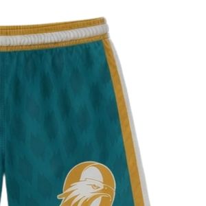 Pantalones Cortos de Lacrosse Unisex en Verde Azulado y Dorado, de Poliéster, Ajuste Atlético, Uniforme Deportivo, Ropa Ligera para Entrenamiento en Equipo - Product Image 4