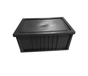Black Rectangle PP <b>Plastic</b> Storage Box Stackable Industrial <b>Container</b> for Workshop and <b>Food</b> Packaging - Product Image 5