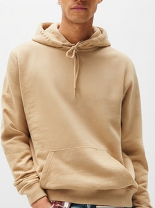 80% Cotton 20% Polyester <b>Men's</b> Fleece Hoodie Embroidered Winter <b>Pullover</b> Oversized Drop Shoulder Casual Sweatshirt Dust Green - Product Image 6