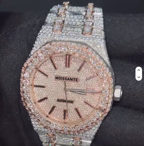 Pass Diamond Tester VVS 1 Moissanite Square Alloy Automatic <b>Mechanical</b> <b>Watch</b> 40mm Crocodile Band <b>for</b> <b>Men</b> - Product Image 2