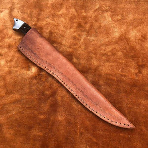 Cuchillo de Pesca Personalizado Hecho a Mano Burraq, Hoja de Acero de Damasco, Cuchillo para Filetear, Funda de Cuero, Apto para Lavavajillas, 3.0 mm - Product Image 6