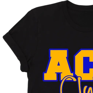 Camiseta SGRHO Ace Club Negra para Mujer, con Estampado Gráfico, Cuello Redondo, Manga Corta, Estilo Casual, Moda Urbana, Personalizada para Hermandad Griega - Product Image 5