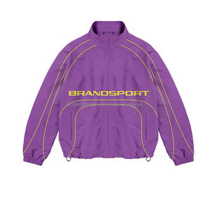 2025 Street Wear Set Plus Size Best Quality Polyester Windbreaker Suit Custom Logo Nylon Lightweight Men Windbreaker Set - Product Image 3