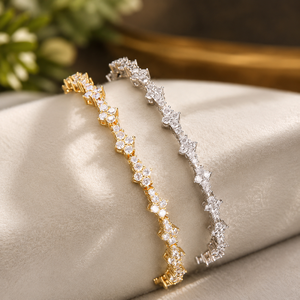Women's 925 Sterling <b>Silver</b> Tennis <b>Bracelet</b> Round Brilliant Cut Claw Setting Moissanite Engagement Gift <b>Bracelets</b> - Product Image 1