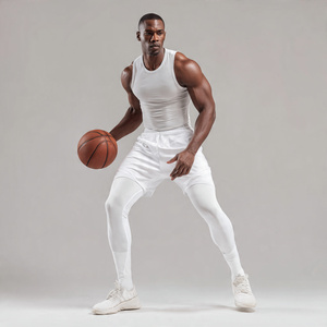 Pantalon de compression de basketball de haute qualité pour hommes, leggings imprimés pour le football et le basketball, legging de basketball par sublimation - Product Image 6