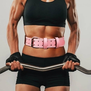 Cinturón de Levantamiento de Pesas de Cuero Genuino de Búfalo para Mujer, Soporte Ajustable para la Cintura, Cierre de Hebilla para Entrenamiento de Fuerza, Color Negro - Product Image 6