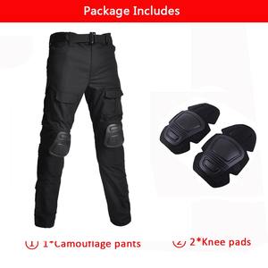 Combinaisons tactiques de paintball, uniformes d'extérieur, chemises camouflage, pantalons cargo imperméables à manches longues, ensembles de protections pour les coudes et les genoux pour hommes - Product Image 4