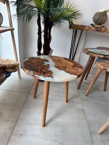 Handmade Eco-Friendly Resin <b>Coffee</b> <b>Table</b> Hand-painted Customizable Size Modern <b>Rustic</b> Living Room Decor - Product Image 4