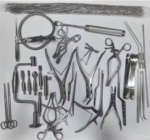 Ensemble d'instruments chirurgicaux orthopédiques pour craniotomie et neurochirurgie de la colonne vertébrale, en acier inoxydable, manuel, réutilisable, certifié CE ISO13485 pour clinique - Product Image 1