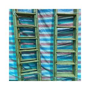 Escalera de Bambú Premium, Organizador Natural para el Hogar, Calentador Eléctrico para Baño, Almacenamiento, Decoración, Múltiples Usos Domésticos - Product Image 1