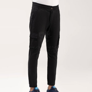 Jogging cargo homme en mélange de coton de haute qualité, doux et confortable, avec fermeture à boutons pour un style streetwear décontracté - Product Image 2