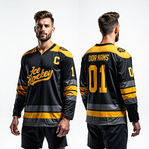 Ice Hockey Uniform Sets Breathable Polyester Custom Logo High Quality Team Sportswear for Men Adults - Product Image 5