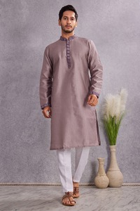 Elegante Kurta de Algodón de Nuevo Diseño, Corte Regular, Largo hasta el Tobillo, Estilo Tradicional Informal de India y Pakistán para Hombre - Product Image 4