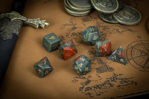 Jeu de dés en résine de qualité commerciale, dés polyédriques professionnels en résine pour jeux de rôle, accessoires de jeu en gros - Product Image 6