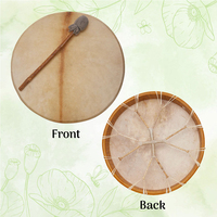 Handmade Shaman Drum Traditional Frame Healing Performance Goat Skin Leather Head Professional Use Customizable High Bassoon
