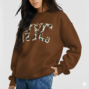 Sudadera Casual de Invierno para Mujer, Talla Grande, de Lujo, con Logotipo Personalizado en la Parte Delantera, Cuello Alto, Precio al por Mayor, Nueva Llegada - Product Image 1