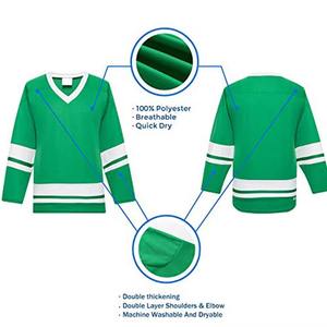 Maillot de hockey sur glace personnalisé de très haute qualité, 100 % polyester, respirant, anti-humidité, sublimation numérique, vêtements de sport d'équipe - Product Image 3