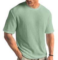T-shirt tricoté pour homme de haute qualité, nouvelle mode, manches courtes, style jeune, design décontracté populaire, 100% polyester, coupe classique, personnalisable