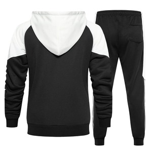 Modern Hooded <b>Plain</b> <b>Tracksuit</b> Outfit Featuring Clean Look Breathable Fabric Regular Fit Perfect Casual Wear Daily Routine - Product Image 2