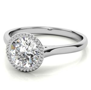 Round Cut Moissanite <b>Ring</b> 925 Sterling <b>Silver</b> White Gold Plated Luxury <b>Solitaire</b> Engagement <b>Ring</b> Bridal Wedding Gift for Her - Product Image 3