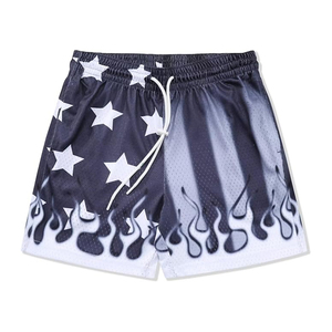 Mens Casual <b>Board</b> Shorts Front Print Lace Mesh 6Inch/9Inch Inseam 100% Polyester Eco-Friendly Quick Dry Breathable Fabric - Product Image 5