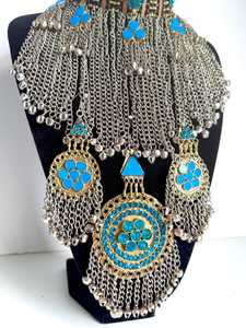 Fabricants sur mesure, dernières créations, ensembles de bijoux vintage afghans Kuchi, pour mariage et fêtes, bijoux afghans faits à la main pour femmes et filles - Product Image 3