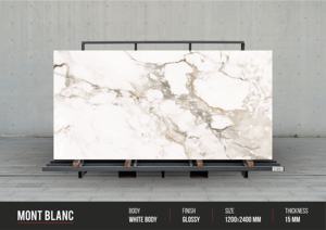 1200x2400mm Azulejos de porcelana esmaltada pulida 120X240CM Formato extra grande Porcelana moderna Piedra sinterizada Losas de revestimiento de paredes - Product Image 3