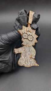 Colgante de Personaje de Dibujos Animados Personalizado con Moissanita, Chapado en Oro, con Plata 925, Joyería Fina, Colgantes y Dijes para Fiestas Hip Hop - Product Image 6