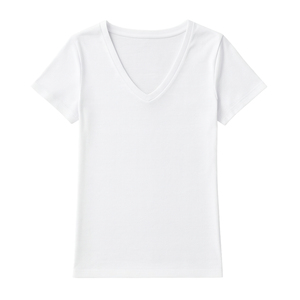 T-shirt ample blanc pour femme à col en V profond, 100 % coton biologique de luxe, pré-rétréci, certifié GOTS, doux, respirant et de qualité supérieure - Product Image 5