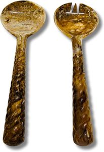 RESIN HANDMADE RESIN SALAD <b>SPOON</b> Servers Decorative <b>Serving</b> <b>Spoons</b> Set Salad Mixing Dinner Fork <b>Spoon</b> Handle Salad - Product Image 5