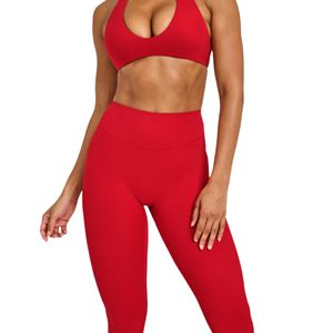 Pantalon de yoga côtelé sans couture taille mi-haute élastique pour femme, tendance, effet push-up, contrôle du ventre, anti-odeur, pour l'entraînement - Product Image 5