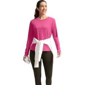 Womens Long Sleeve TShirt &Short Pant Two Piece <b>Set</b> Soft Cotton Comfortable Breathable Pajama Sleepwear Lounge Outfit for Ladies - Product Image 1