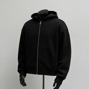 Sweat à capuche zippé personnalisé pour homme – Manches longues, doux, confortable, coupe décontractée, style streetwear décontracté pour tous les jours - Product Image 1