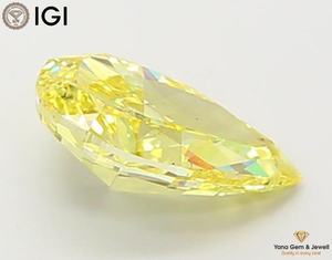 Diamante Cultivado en Laboratorio con Corte Pera, Color Amarillo Intenso, Claridad VS2, 2.52 Quilates, con Certificado IGI para Anillo de Compromiso Personalizado - Product Image 6