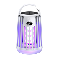 Lámpara Antimosquitos USB de Energía Solar, Trampa para Mosquitos de Interior, Lámpara Antimosquitos Electrónica Recargable, Luz de Camping